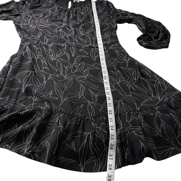 A New Day Dress SZ XL Black Purple Whimsigoth Witchy Fall Long Sleeve Vamp - Picture 8 of 9